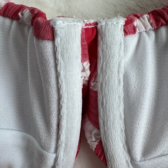 Montce Red Gingham Bustier Bikini Top Size Large NWOT $152 Pinup Retro Bra Crop - Picture 10 of 16